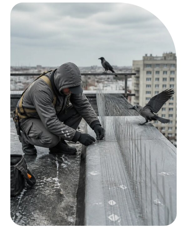 Защита от ворон под ключ в Красноярске по цене от 5080 р. | Сенат-Крс
